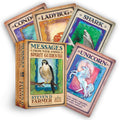 Orakulo kortos Messages from Your Animal Spirit Guides – 44 kortų dėžutė su pavyzdinėmis kortomis (unikornas, ryklys, boružė)