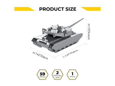 Metal Time tankas Oplot T-84 1:72 metalo konstruktorius (MT058)