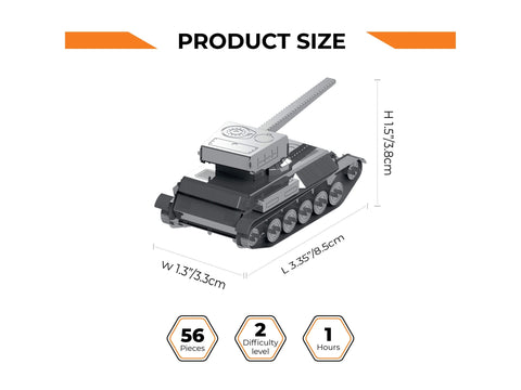 Metal Time AMX-13/75 metalinis konstruktorius 1:72, World of Tanks