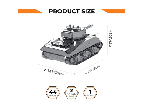 Metalinis konstruktorius M4 Sherman 1:72 (WoT) – Metal Time MT070