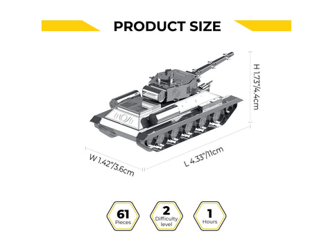 Metal Time tankas T-34/85 metalinis konstruktorius 1:72 (MT071)