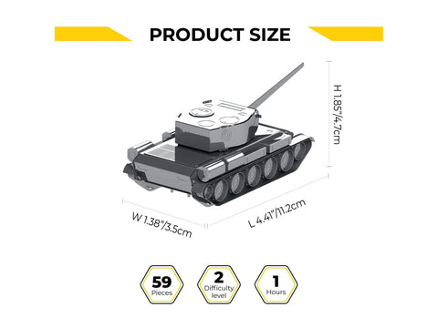 Metal Time T-44 tanko metalinis konstruktorius 1:72, 59 det., 14+