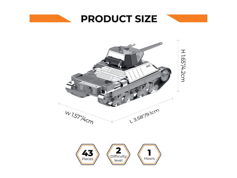 Metal Time P26/40 tanko metalinis konstruktorius 1:72 World of Tanks