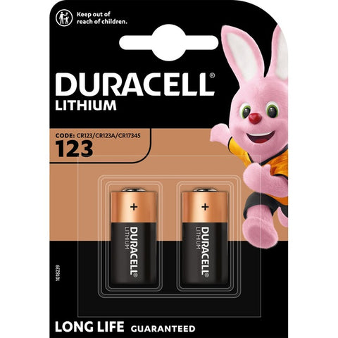Duracell CR123 ličio baterijos 3V, 2 vnt. fotoaparatams ir signalizacijai