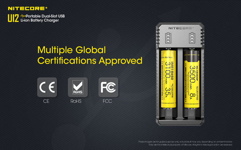 Nitecore UI2 USB dviejų lizdų Li-ion akumuliatorių įkroviklis