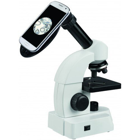 Mikroskopas vaikams Bresser Junior 40x–640x, baltas