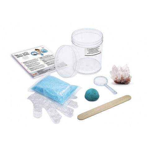 Mini kristalų auginimo laboratorija vaikams 8+ – spalvingas eksperimentas 10 cm