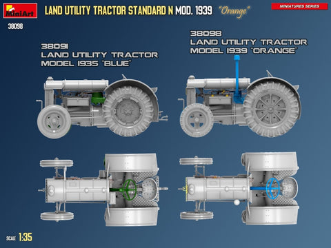MiniArt Fordson N traktorius, oranžinis, 1939 m., 1/35