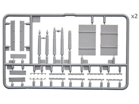 1/35 sovietinių šaudmenų dėžės su sviediniais – plastikinis modelis 14+
