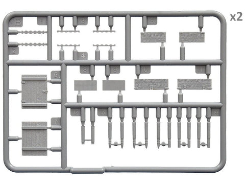 1/35 sovietinių šaudmenų dėžės su sviediniais – plastikinis modelis 14+