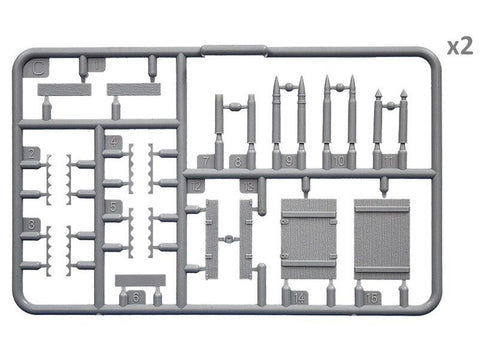 1/35 sovietinių šaudmenų dėžės su sviediniais – plastikinis modelis 14+