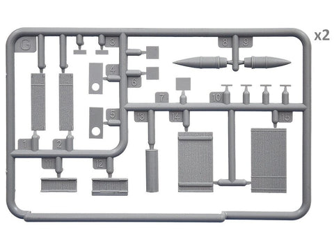 1/35 sovietinių šaudmenų dėžės su sviediniais – plastikinis modelis 14+