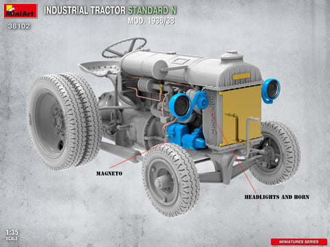 Fordson N 1936/38 pramoninis traktorius 1/35 plastikinis modelis