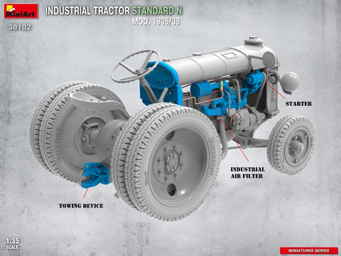 Fordson N 1936/38 pramoninis traktorius 1/35 plastikinis modelis