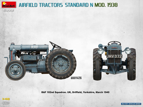 MiniArt aerodromo traktoriai Standard N 1938, 2 modeliai 1/48 50001