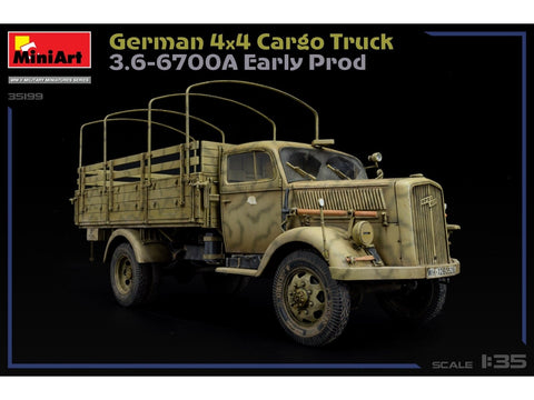 MiniArt vokiškas krovininis sunkvežimis 4x4 3.6-6700A modelis 1/35 35199