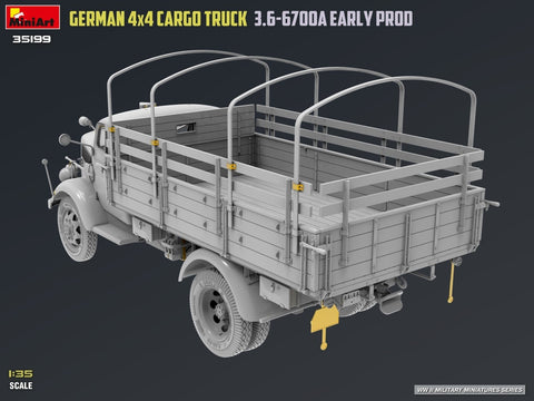 MiniArt vokiškas krovininis sunkvežimis 4x4 3.6-6700A modelis 1/35 35199