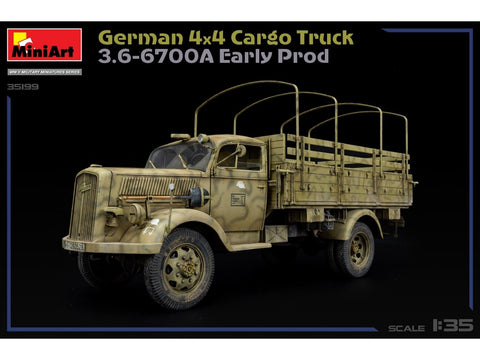 MiniArt vokiškas krovininis sunkvežimis 4x4 3.6-6700A modelis 1/35 35199