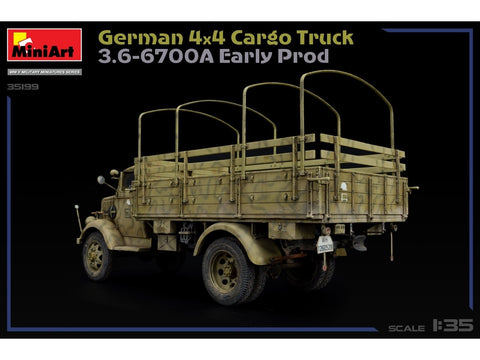MiniArt vokiškas krovininis sunkvežimis 4x4 3.6-6700A modelis 1/35 35199