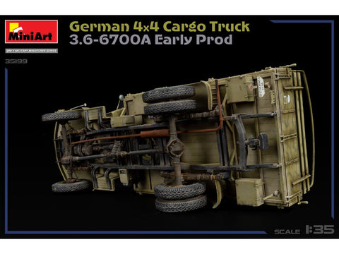 MiniArt vokiškas krovininis sunkvežimis 4x4 3.6-6700A modelis 1/35 35199