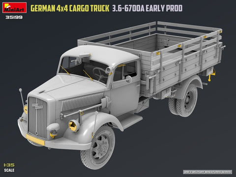 MiniArt vokiškas krovininis sunkvežimis 4x4 3.6-6700A modelis 1/35 35199