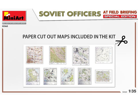 Miniart 1/35 Sovietų karininkai lauko instruktaže – plastikinis modelis