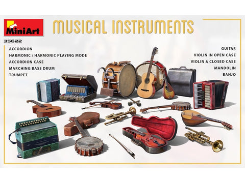 MiniArt muzikiniai instrumentai 1/35 plastikinis surinkimo rinkinys 35622
