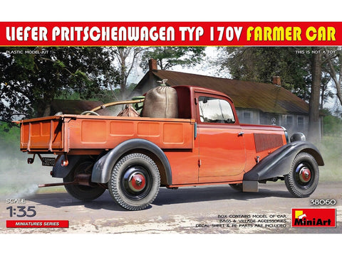 MiniArt Mercedes‑Benz 170V Pritschenwagen Farmer, 1/35 modelio rinkinys (38060)