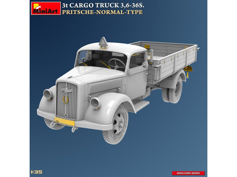 MiniArt Opel Blitz 3t sunkvežimis 3.6-36S Pritsche, 1/35 plastikinis modelis