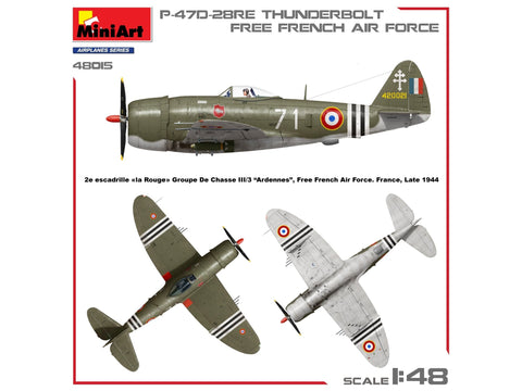 MiniArt P-47D-28RE Thunderbolt 1/48 – Laisvosios Prancūzijos KOP