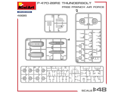 MiniArt P-47D-28RE Thunderbolt 1/48 – Laisvosios Prancūzijos KOP