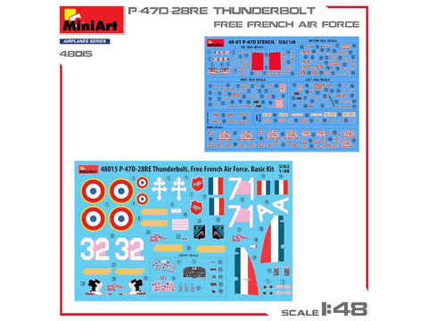 MiniArt P-47D-28RE Thunderbolt 1/48 – Laisvosios Prancūzijos KOP
