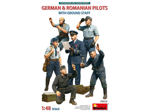 Miniart vokiečių ir rumunų pilotai su žemės įgula 1/48 figūrėlės