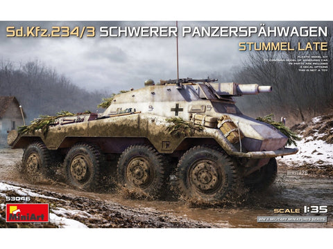 Sd.Kfz.234/3 Stummel šarvuoto automobilio modelis 1/35 Miniart
