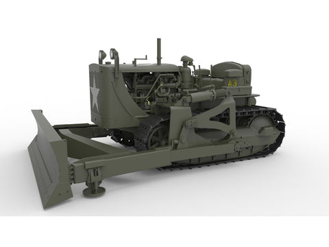 Miniart JAV armijos buldozeris Caterpillar D7 1/35 surenkamas modelis