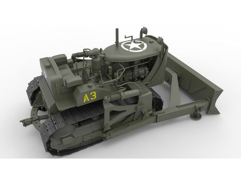 Miniart JAV armijos buldozeris Caterpillar D7 1/35 surenkamas modelis