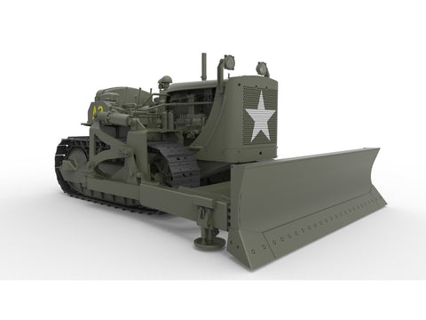 Miniart JAV armijos buldozeris Caterpillar D7 1/35 surenkamas modelis