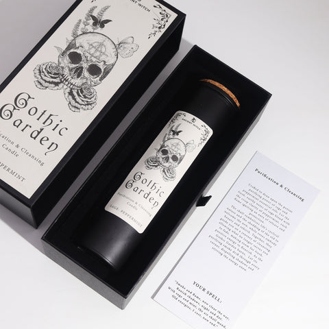 Gothic Garden žvakė – šalavijas ir pipirmėtė, apsivalymui | Ancient Witch