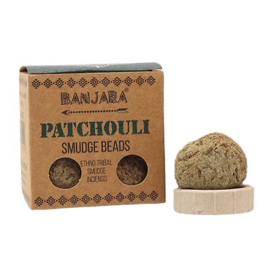 Banjara Patchouli smilkalų karoliukai – ekologiški, valymui ir meditacijai