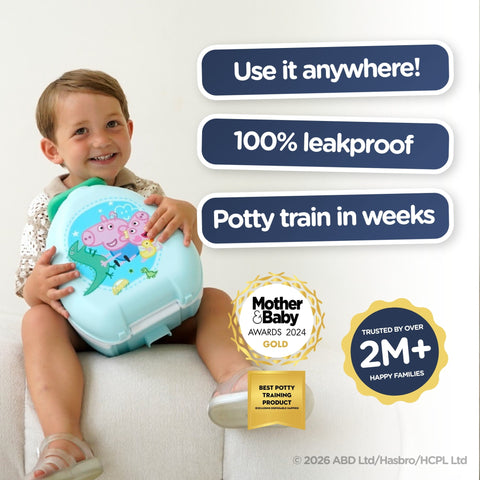 My Carry Potty nešiojamas naktipuodis vaikams George Pig, pastelinis mėlynas