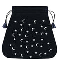 Moon And Stars velvetinis juodas maišelis Taro kortoms
