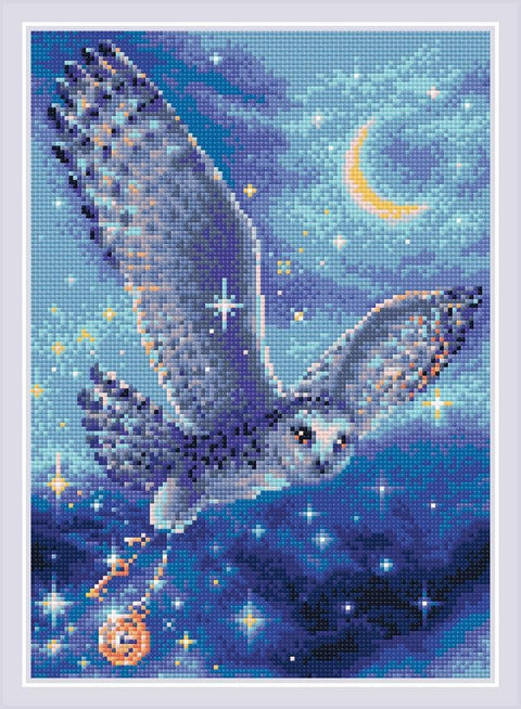 RIOLIS: Mosaic Magic Owl - Deimantinės Mozaikos rinkinys iš RIOLIS Nr.: AM0041 - HOBI.LT 🇱🇹