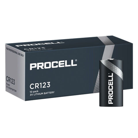Procell CR123 ličio baterijos 3V, 10 vnt. apsaugos įrangai