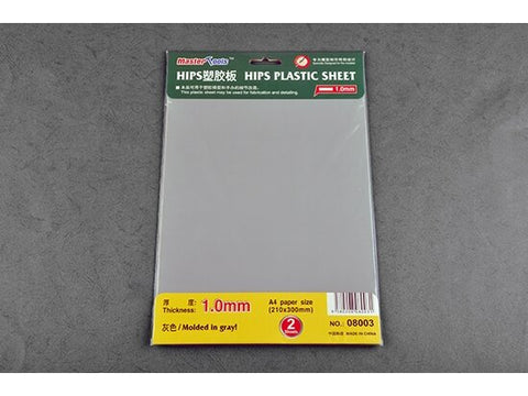 Trumpeter 1,0 mm plastiko lakštai 210×300 mm, 2 vnt. (08003)