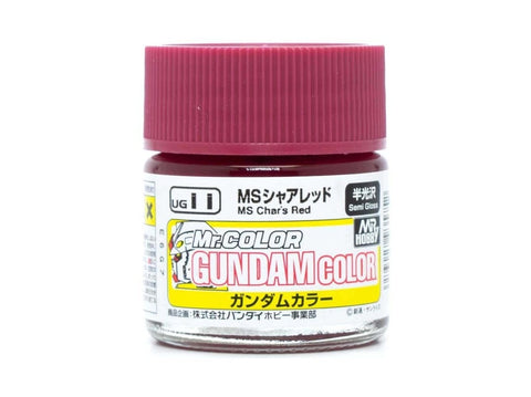 Mr.Hobby Gundam Color dažai MS Char's Red, pusiau blizgūs, 10 ml (UG-11)