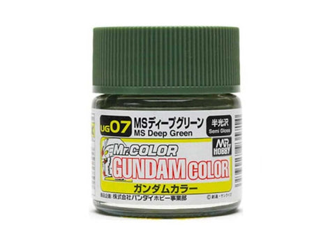 Mr.Hobby Gundam Color dažai MS Deep Green, pusiau blizgūs, 10 ml (UG-07)