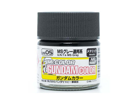 Mr.Hobby Gundam Color UG-05 dažai MS Grey, metalinė pilka, 10 ml