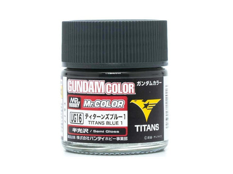 Mr.Hobby Gundam Color dažai MS Titans Blue 1, pusiau blizgūs, 10 ml (UG-16)