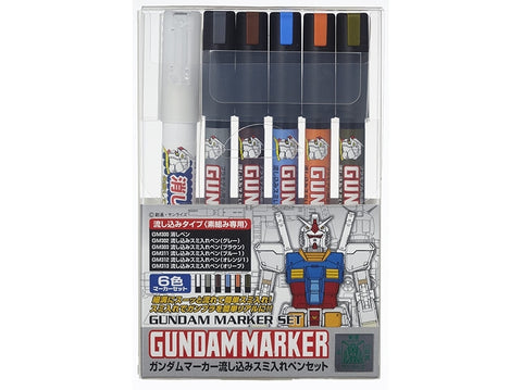 Gundam Pouring Inking Pen markerių rinkinys modelių detalizavimui