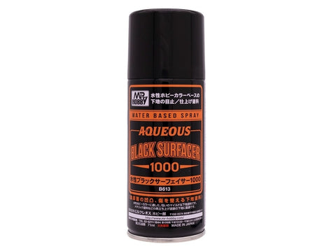 Mr.Hobby Aqueous Black Surfacer 1000 juodas gruntas 170 ml (B-613)